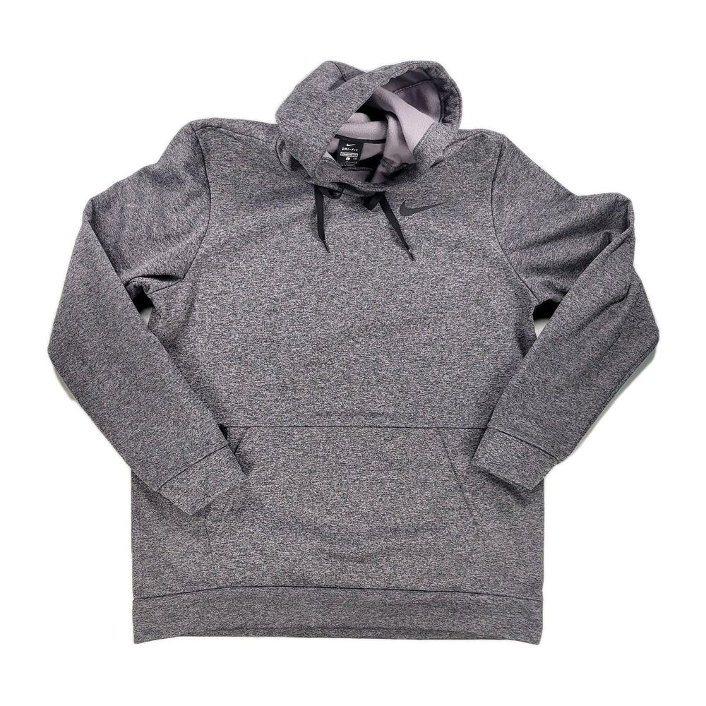 Nike Dri-FIT Training Hoodie (Standard Fit) in Grey Heather. Sz L